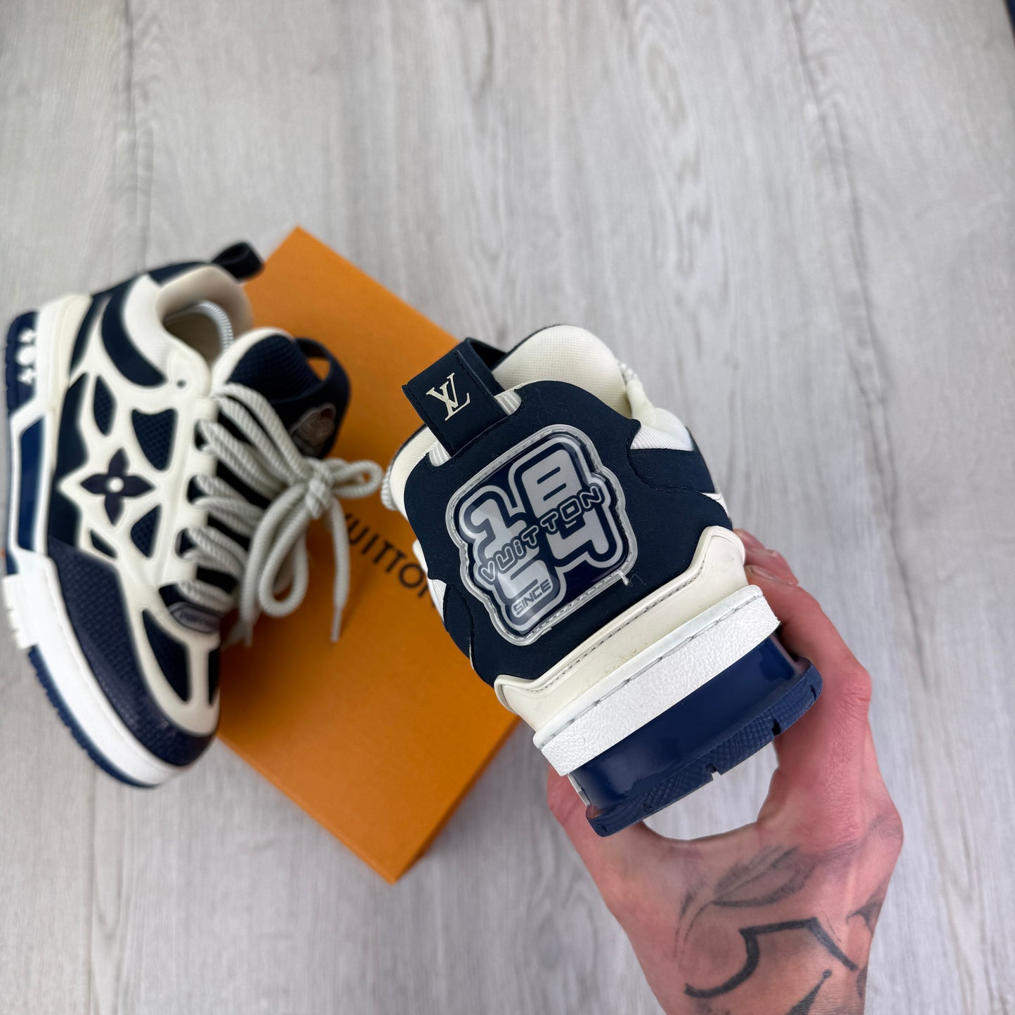 Louis Vuitton Men’s Navy & White Skate Trainers - Uk 6.5 (Fit Uk 7.5)