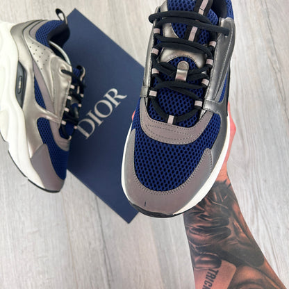 Dior B22 Men’s Navy & Silver Runners - 46