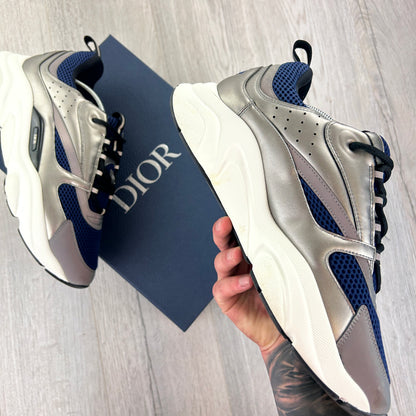 Dior B22 Men’s Navy & Silver Runners - 46