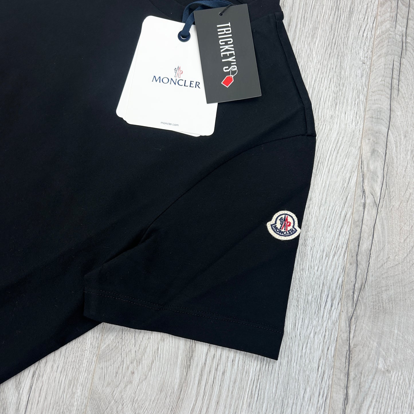 Moncler Men’s Black T-shirt With Arm Badge