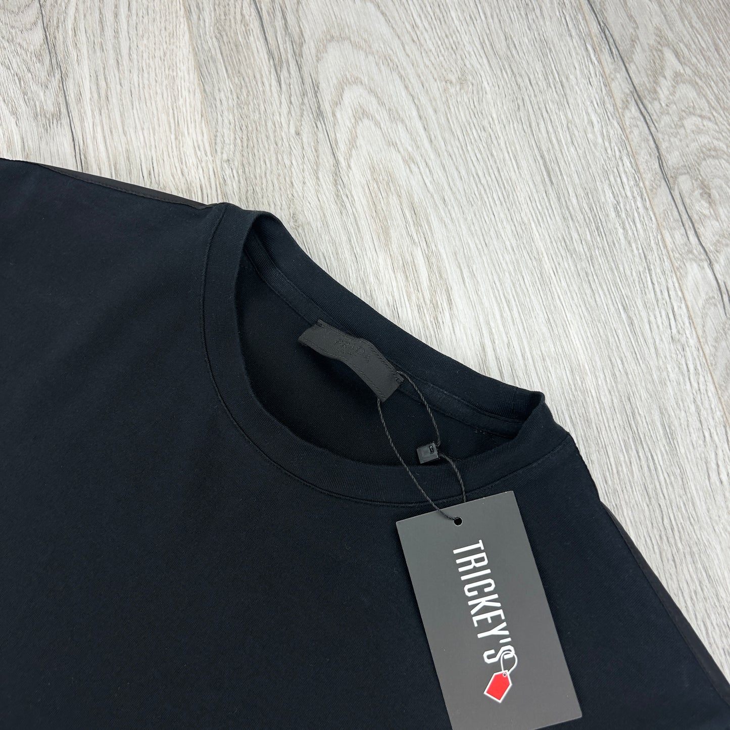 Prada Men’s Black T-shirt Front Pocket - Small