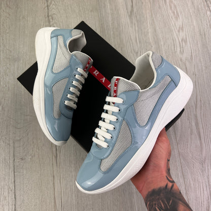 Prada Cups Men’s Baby Blue Trainers - Uk 8