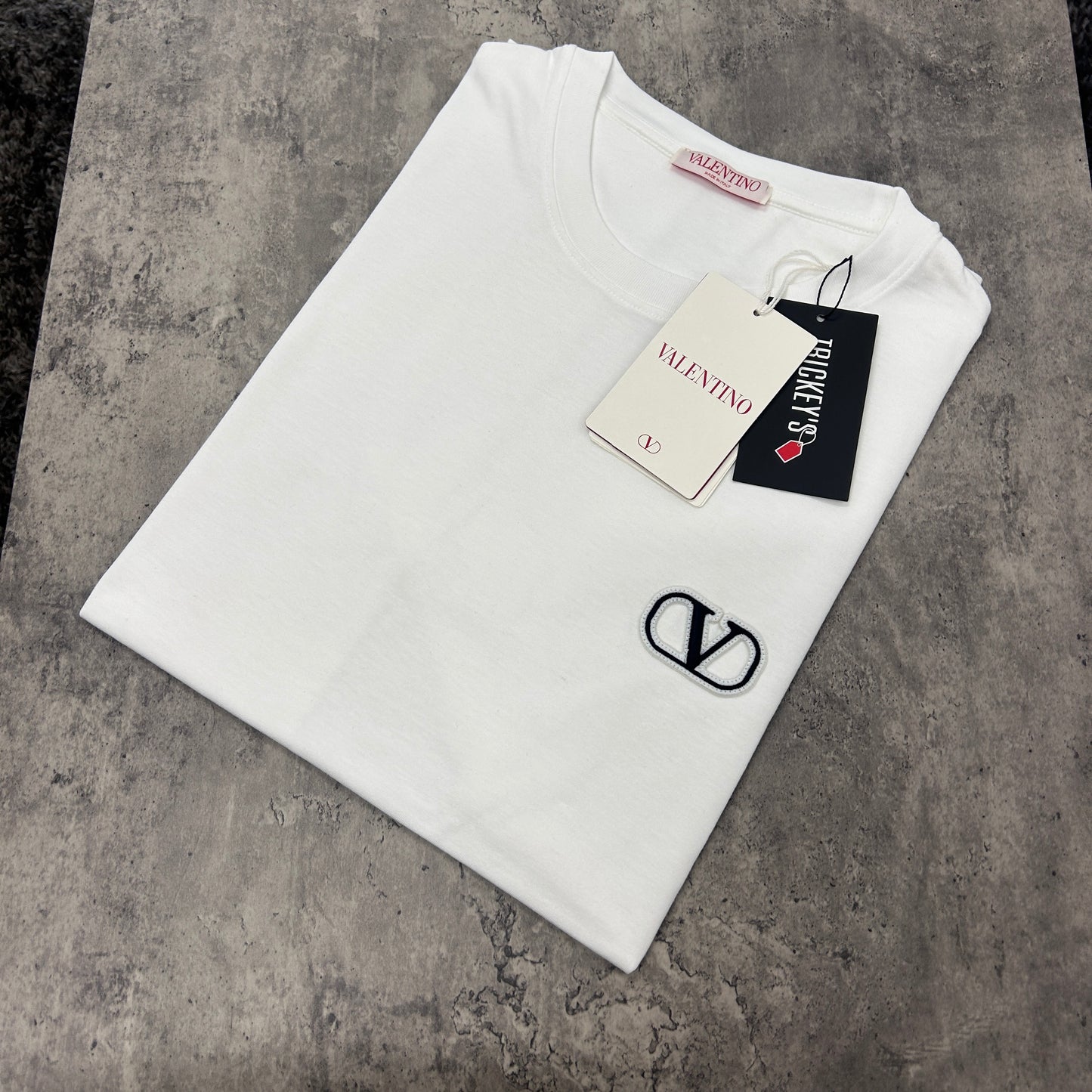 Valentino Men’s White V Logo T-shirt