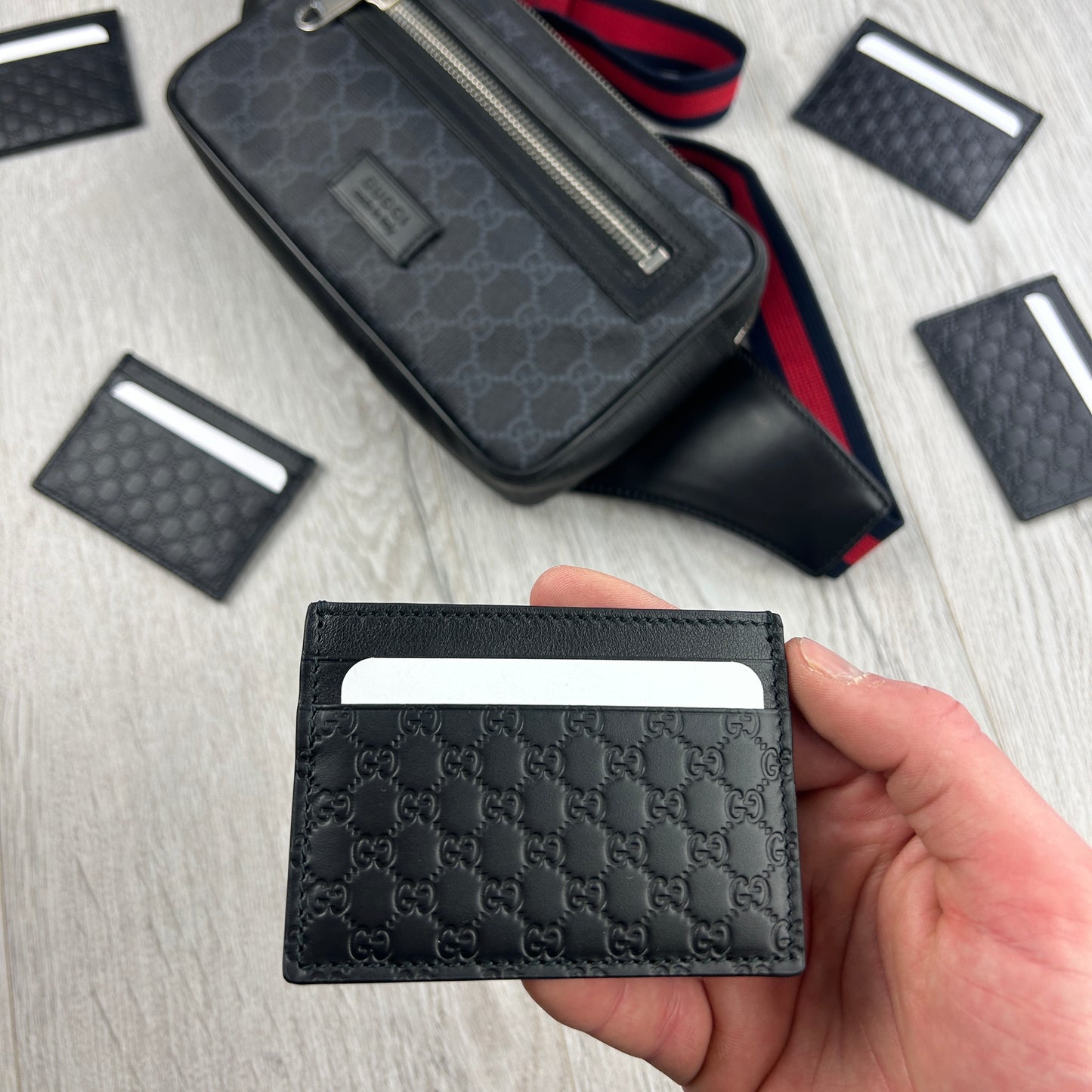 Gucci GG Interlocking Black Card Holder