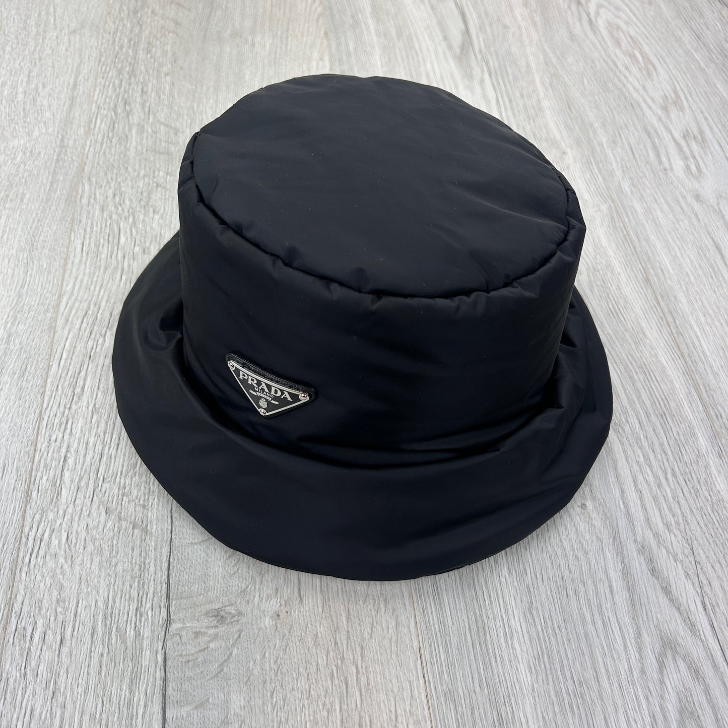 Prada Men’s Black Nylon Padded Bucket Hat