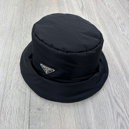 Prada Men’s Black Nylon Padded Bucket Hat