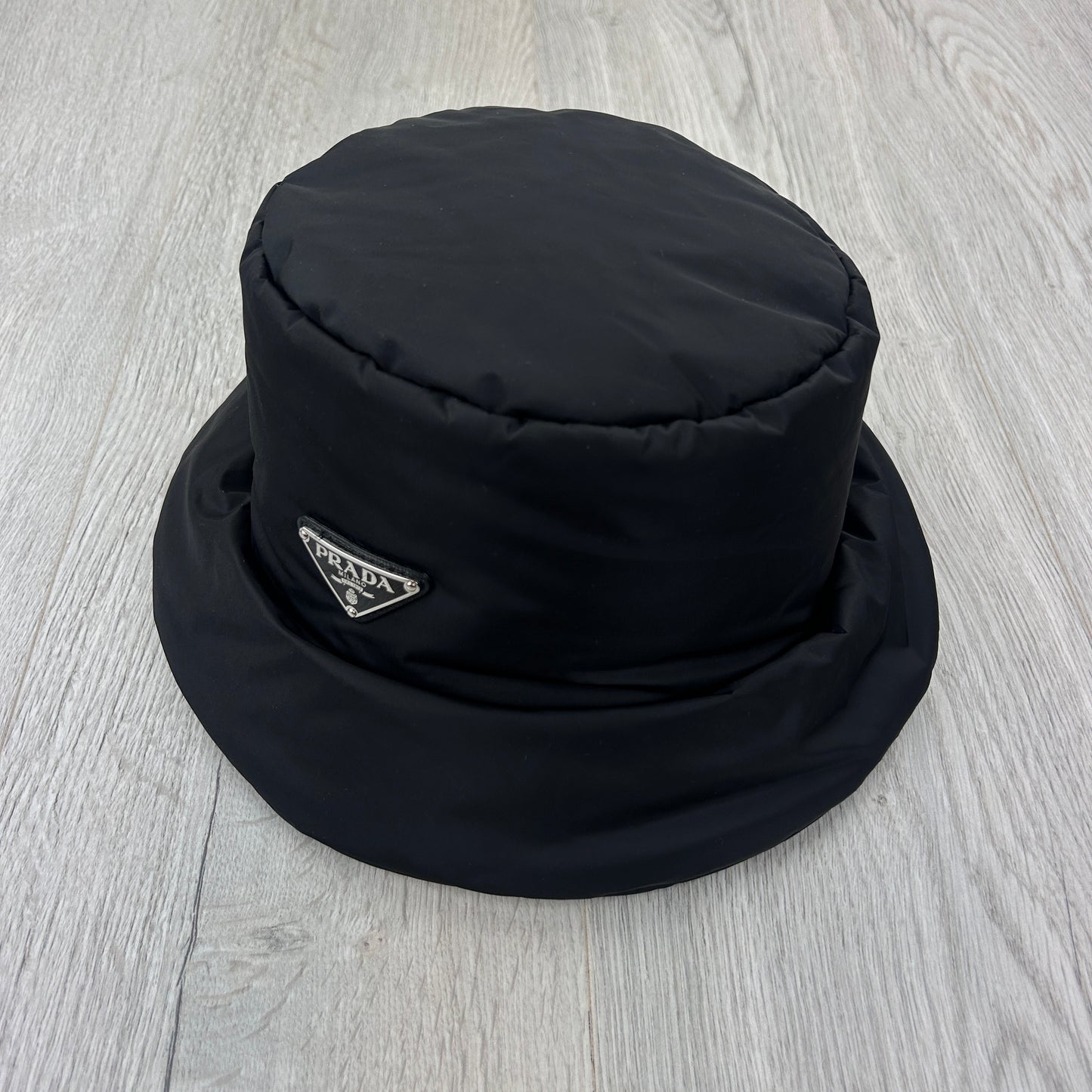 Prada Men’s Black Nylon Padded Bucket Hat