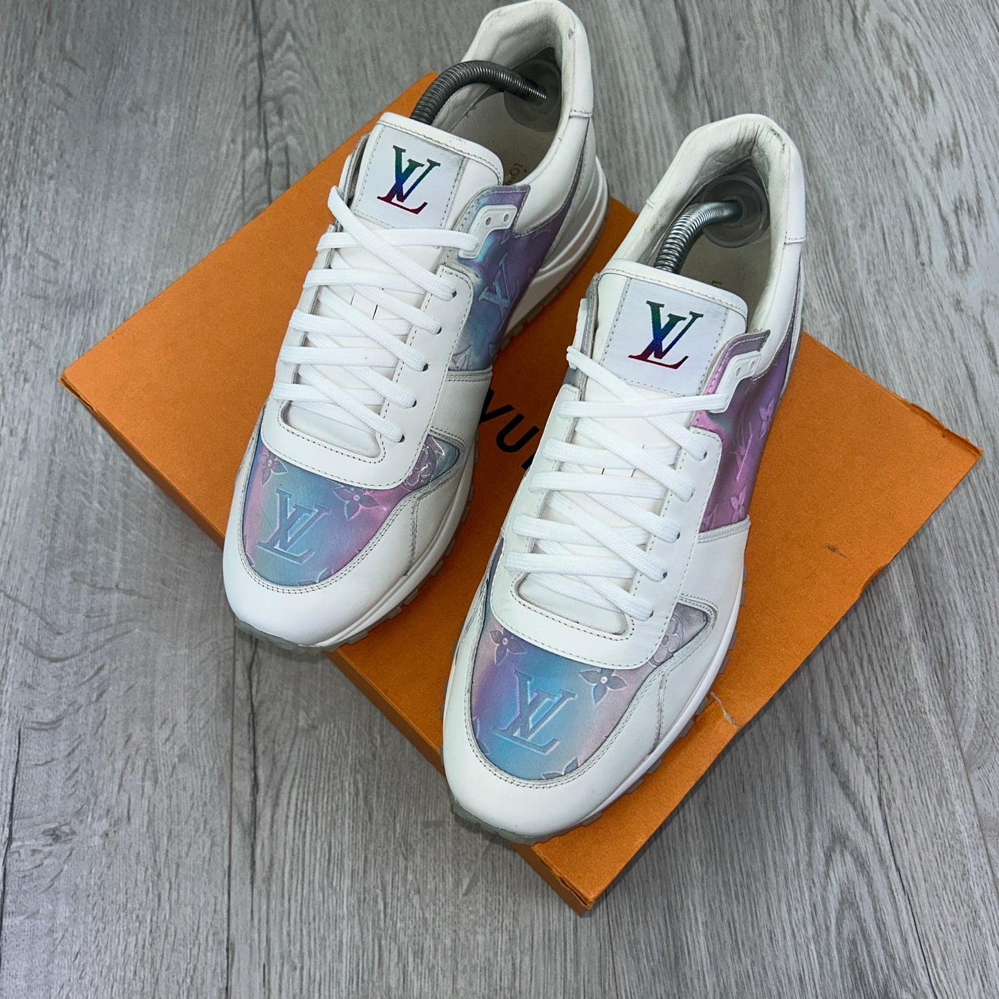 Louis Vuitton Men’s White Run Away Trainers - Uk 7.5