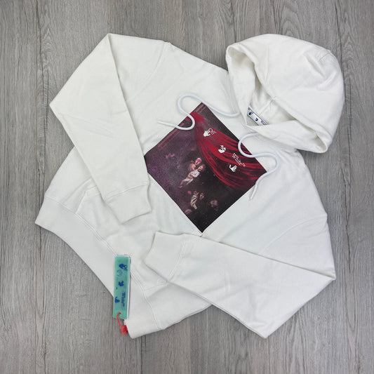 Off White Men’s White Pullover Hoodie - Small