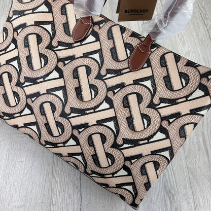 Burberry Women’s Big BT Logo Beach Bag