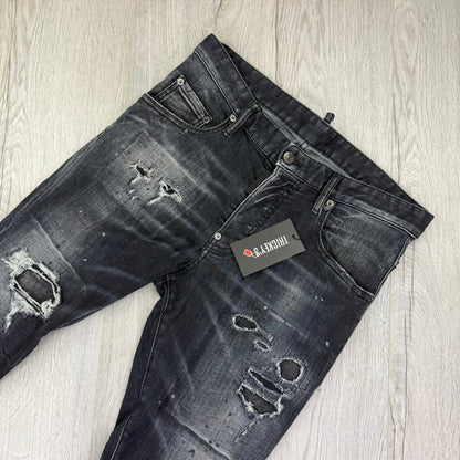 Dsquared2 Men’s Black Distressed Skater Jeans - 46 (Uk 30)