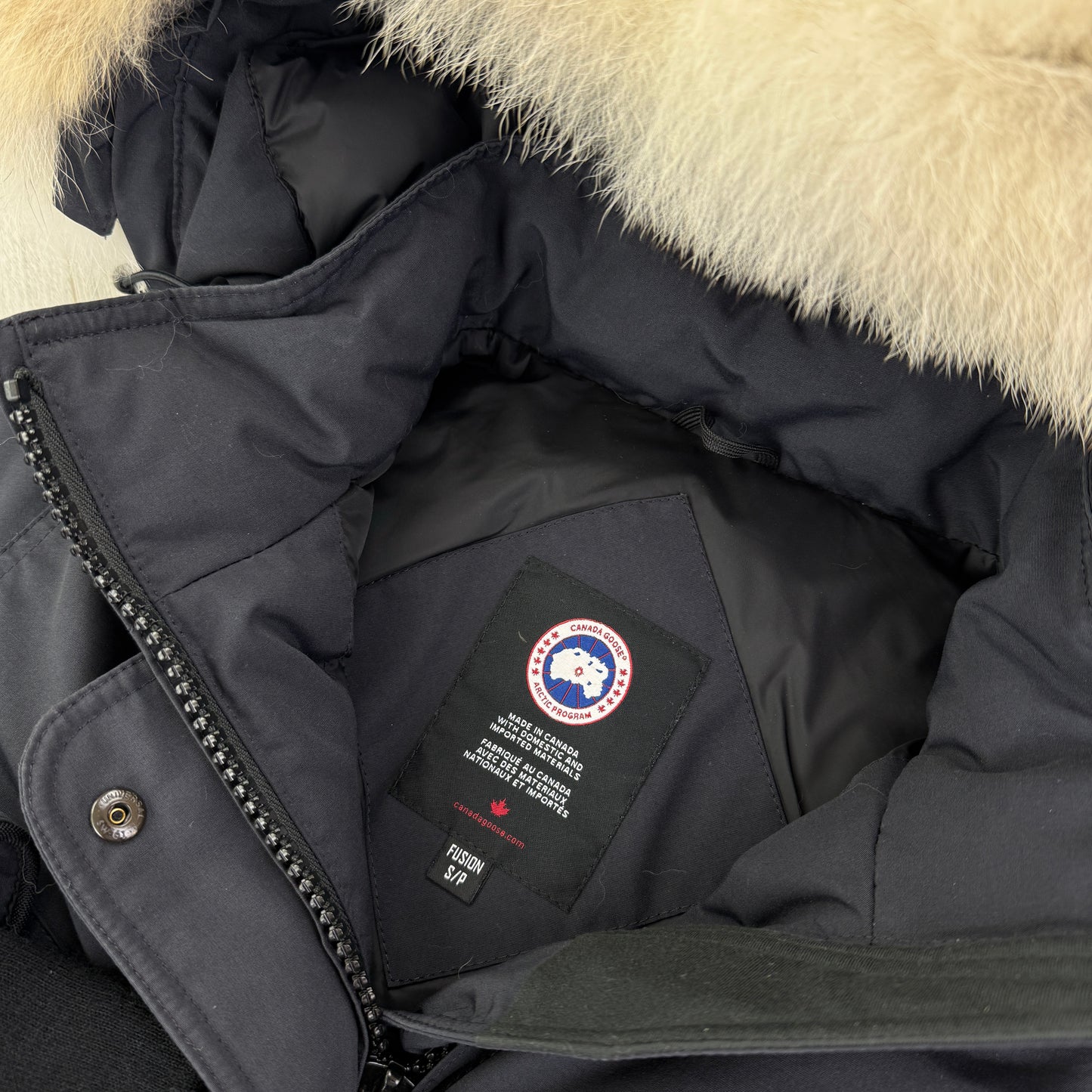 Canada Goose Women’s Trillium Navy Parka Jacket - Small Fusion