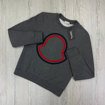 Moncler Men’s Dark Grey Crewneck Jumper - Small