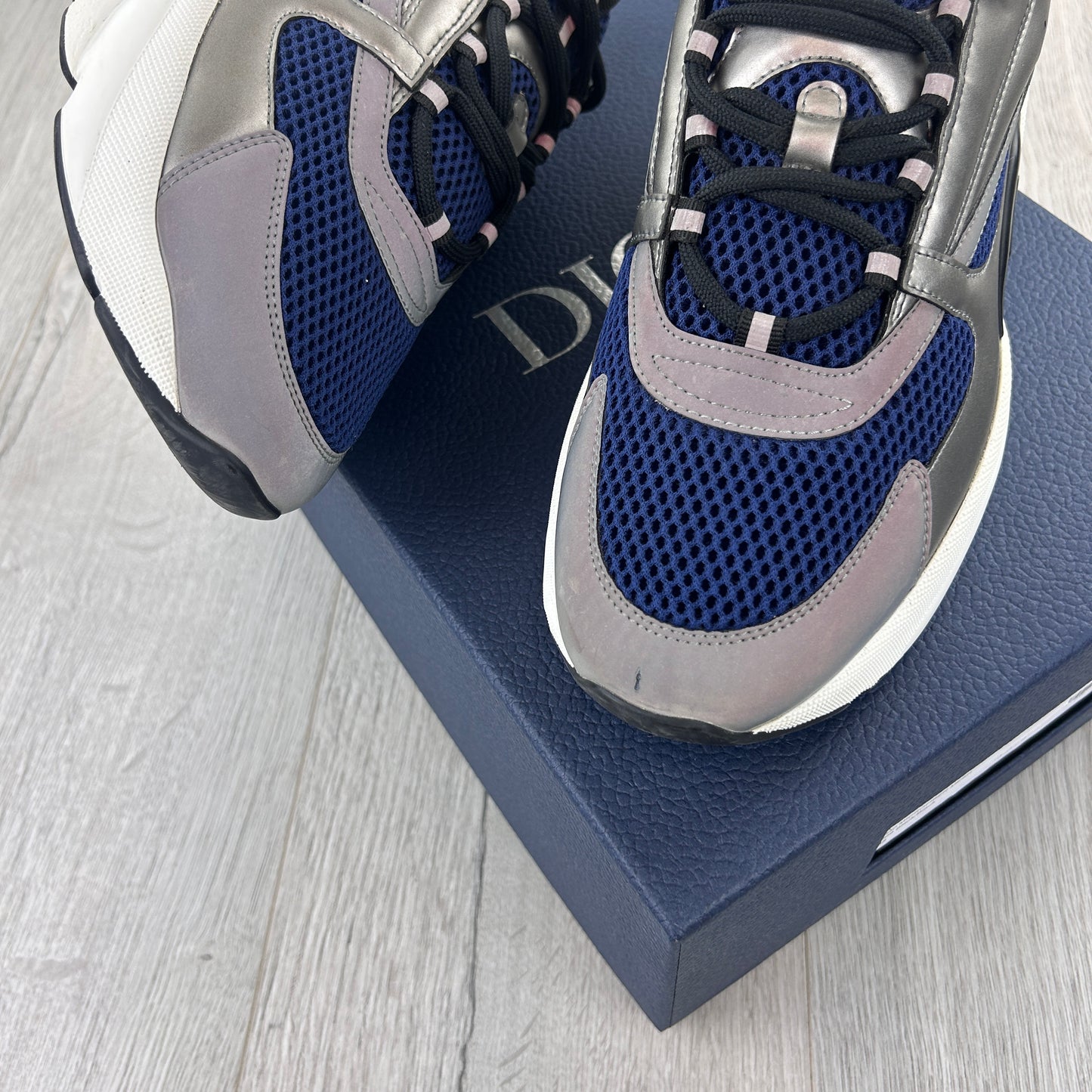 Dior B22 Men’s Navy & Silver Runners - 46