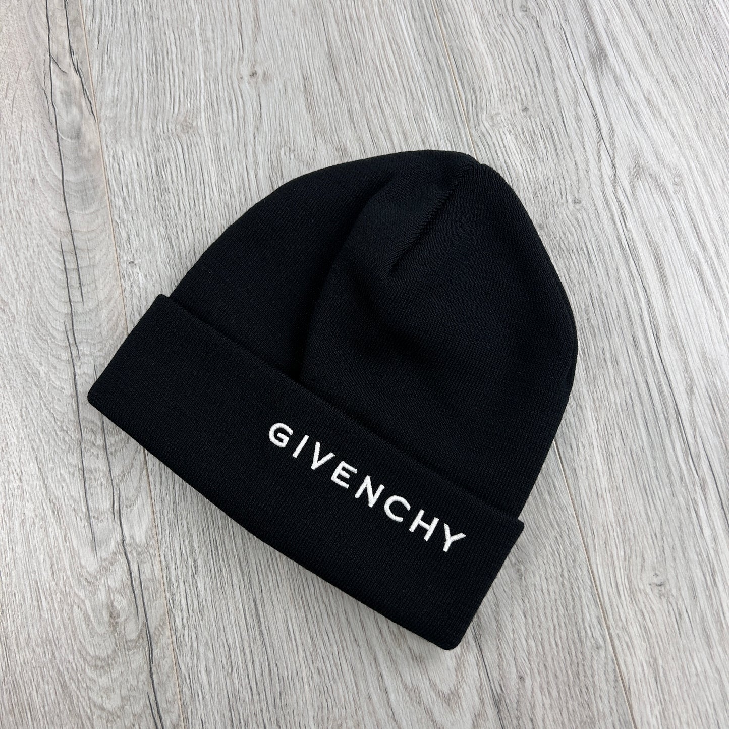 Givenchy Men’s Black Embroidered Logo Beanie