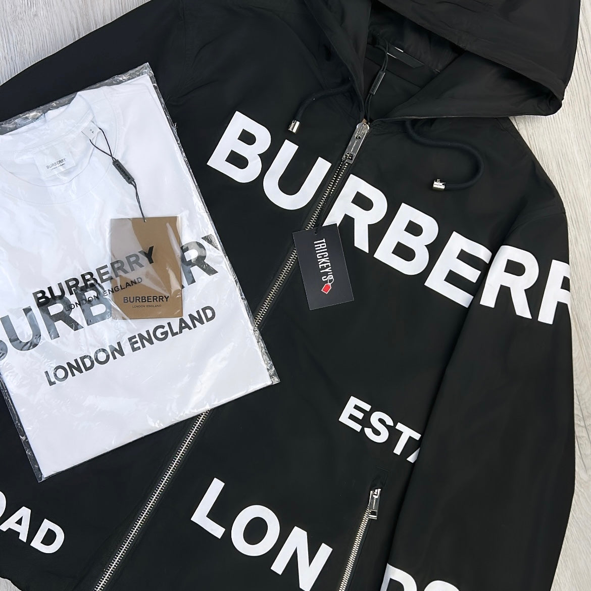 Burberry Men’s Black Zip-up Windbreaker Jacket - Size 46