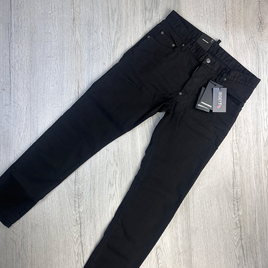 Dsquared2 Men’s Plain Black Skater Jeans - 50 (Uk 33/34)