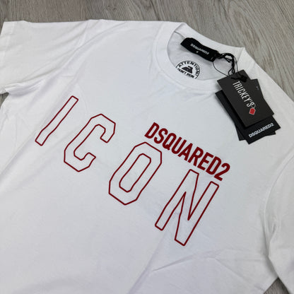 Dsquared2 Men’s White & Red ICON T-shirt