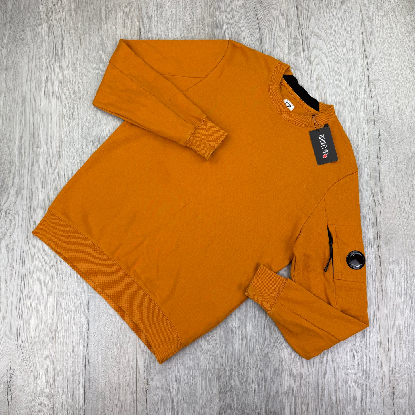 Cp Company Men’s Orange Crewneck Jumper - Large