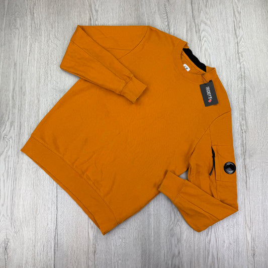 Cp Company Men’s Orange Crewneck Jumper - Large