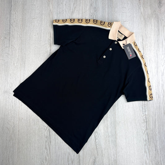 Gucci Men’s Black Polo GG Sleeve