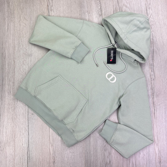 Dior Men’s CD Logo Green Pullover Hoodie - Large