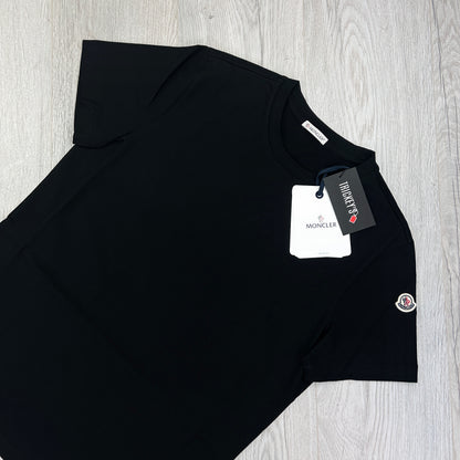 Moncler Men’s Black T-shirt With Arm Badge