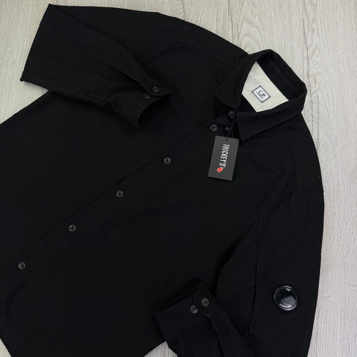 Cp Company Black Button-up Over-shirt - XXL