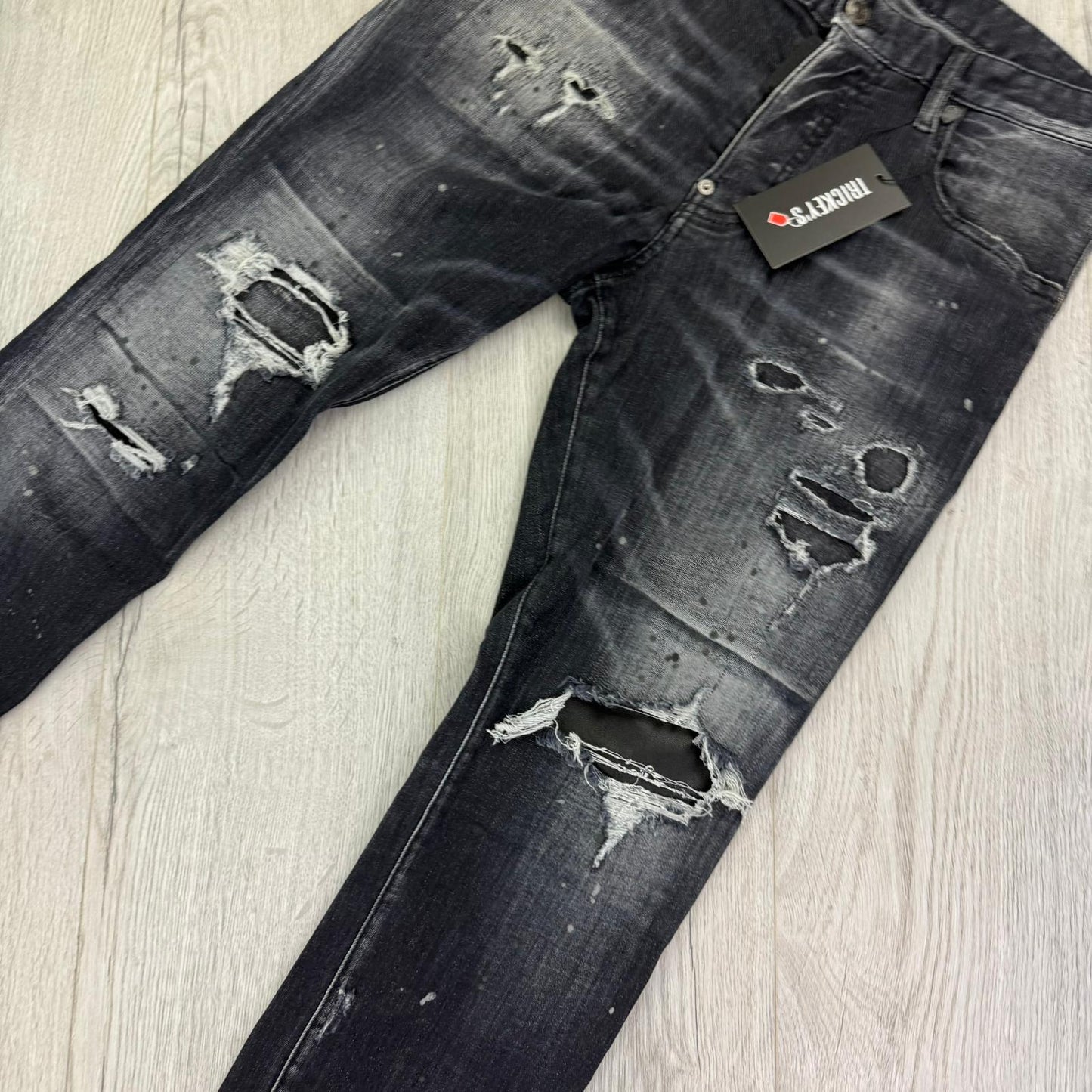 Dsquared2 Men’s Black Distressed Skater Jeans - 46 (Uk 30)