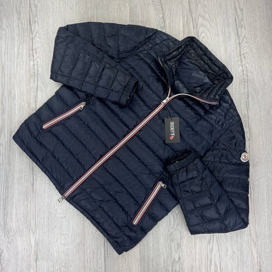 Moncler Men’s Navy Daniel Down Zip-up Jacket - Size 5