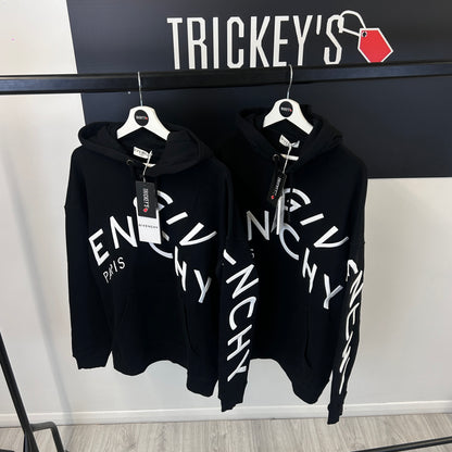 Givenchy Men’s Black Pullover Hoodie Embroidered Logo