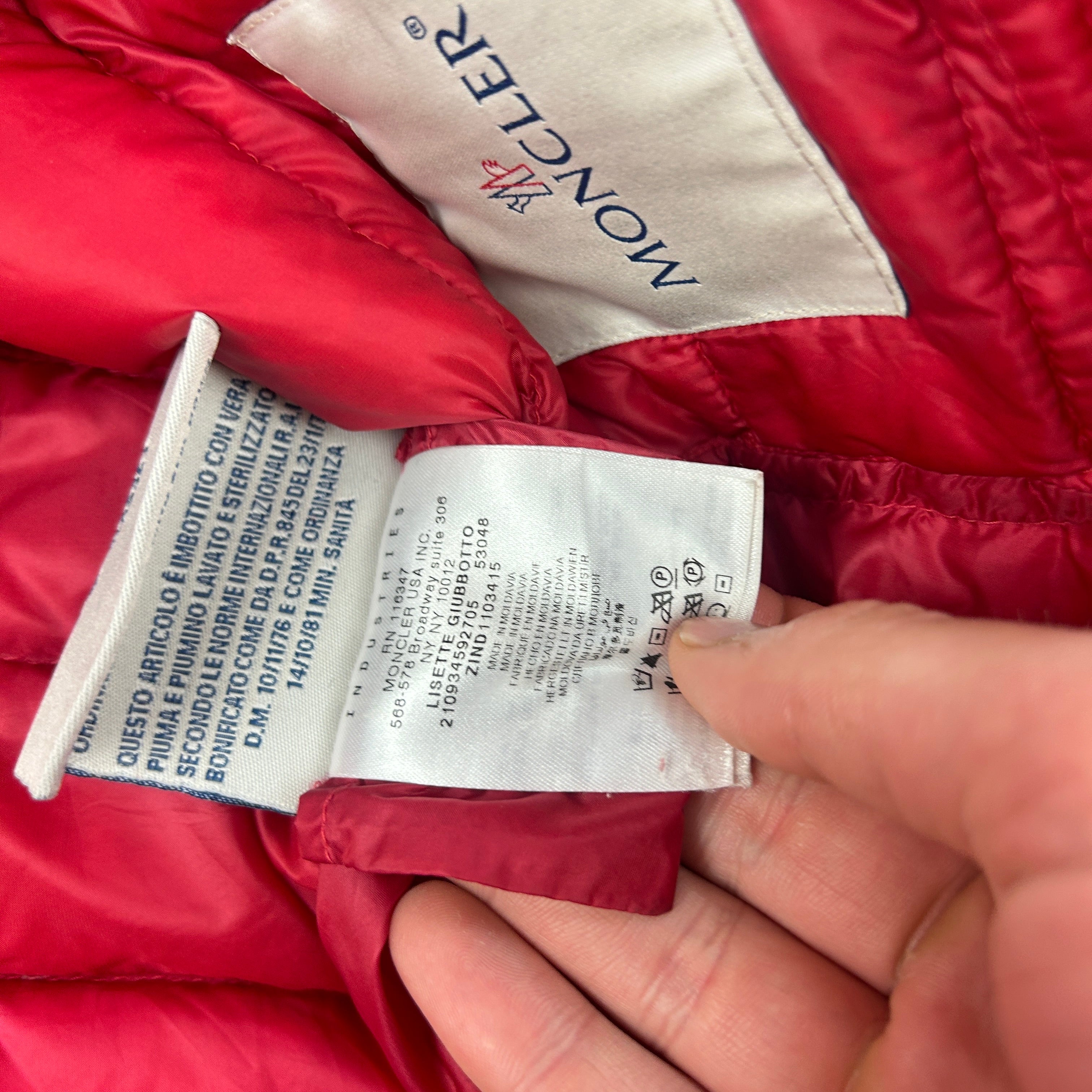 Moncler hotsell womens sizing