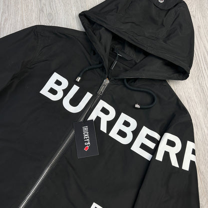 Burberry Men’s Black Zip-up Windbreaker Jacket - Size 46