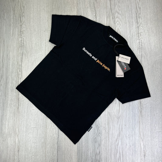 Palm Angels ‘Sunset & Palm Angels’ Black T-shirt