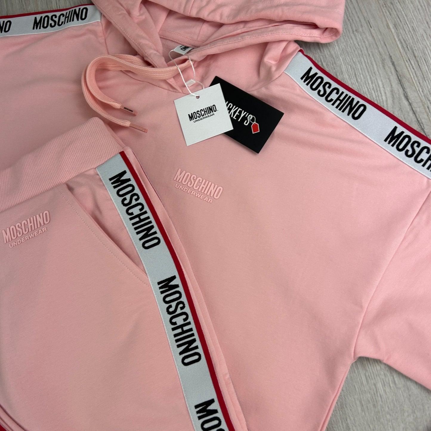 Moschino Women’s Pink Taped Full Tracksuit