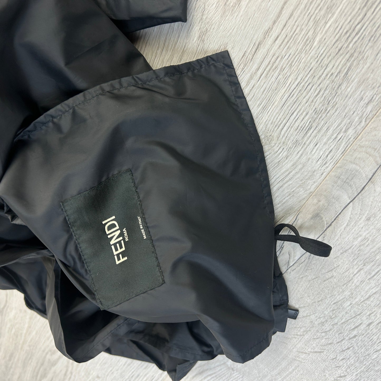 Fendi Men’s Black Zip-up Bug Eyed Windbreaker Jacket - XL
