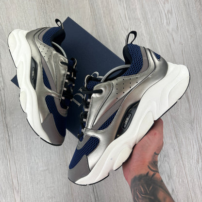 Dior B22 Men’s Navy & Silver Runners - 46