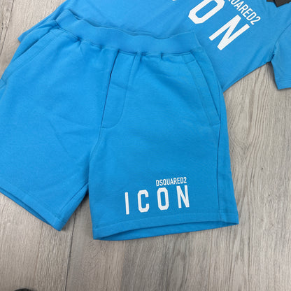 Dsquared2 Men’s ‘ICON’ Blue T-shirt & Short Set