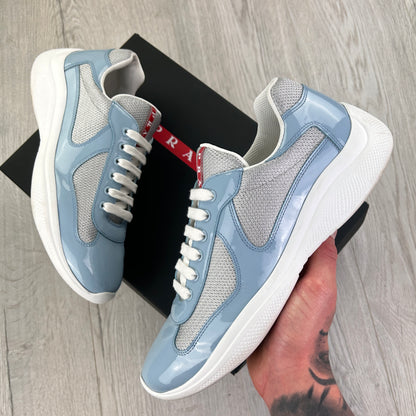 Prada Cups Men’s Baby Blue Trainers - Uk 8