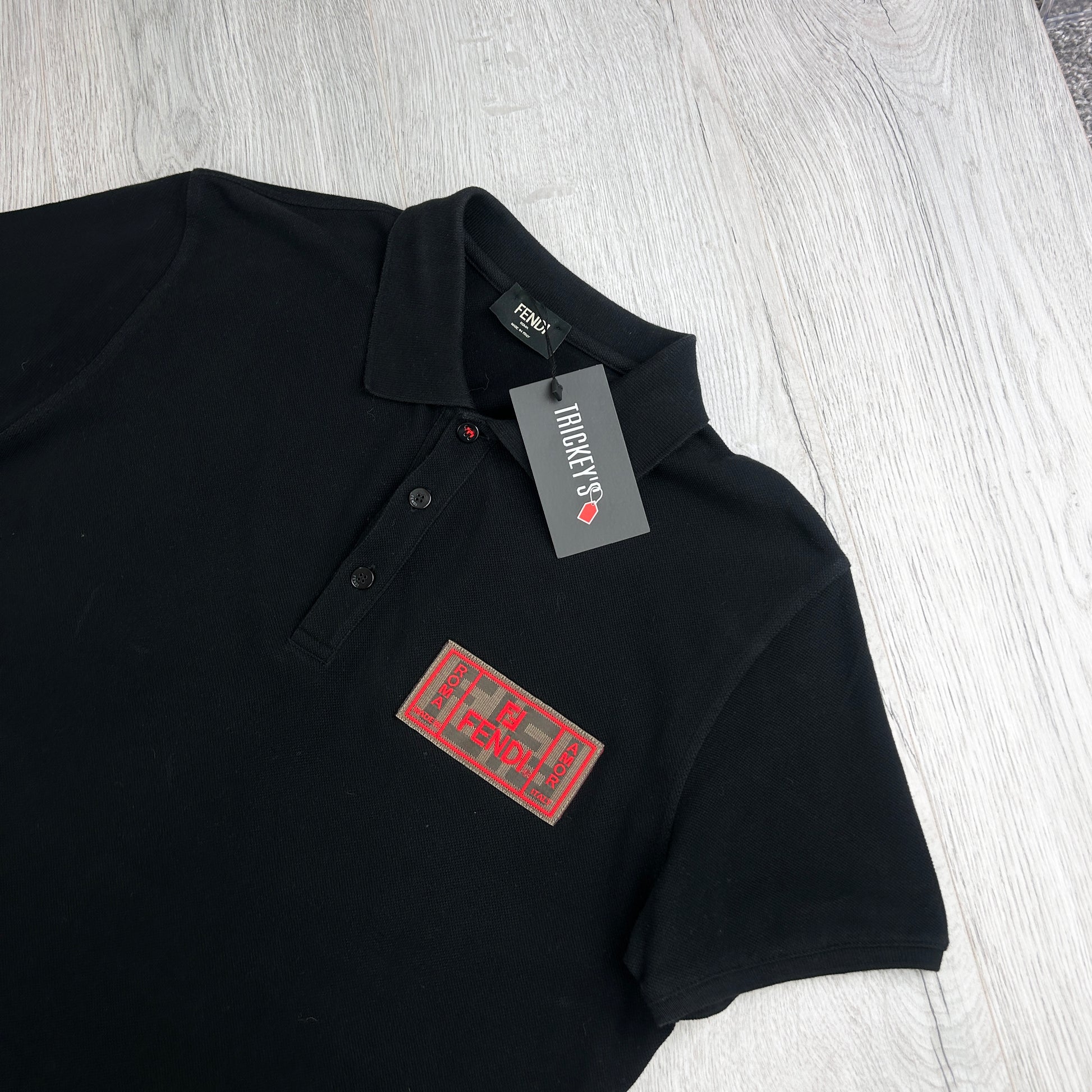 fendi black polo