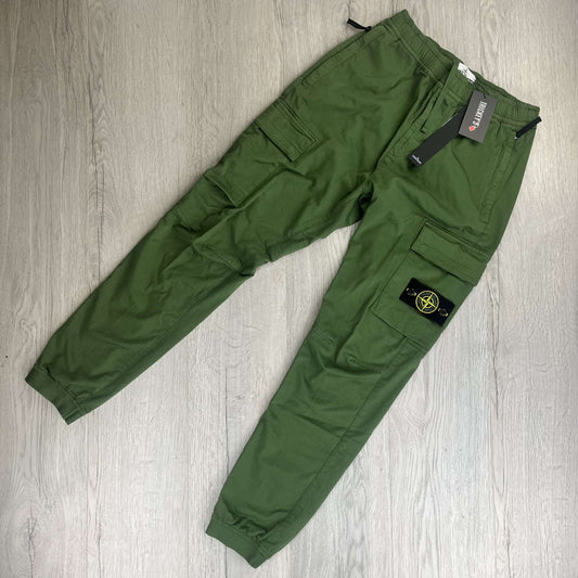 Stone Island Men’s Khaki Green Cargo Trousers - Uk 30