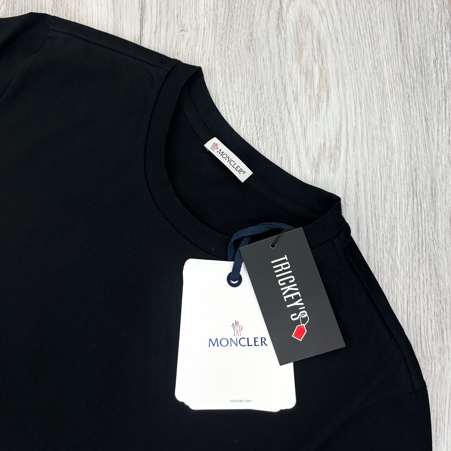 Moncler Men’s Black T-shirt With Arm Badge