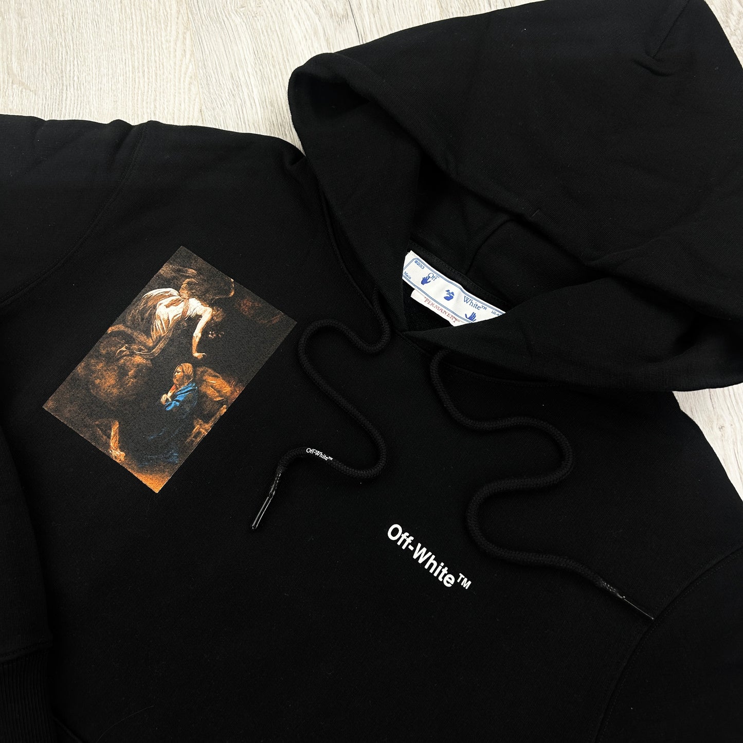 Off White Men’s Black Pullover Hoodie - Small