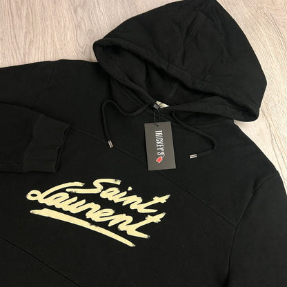 Saint Laurent Men’s Black Pullover Hoodie - XL Slim