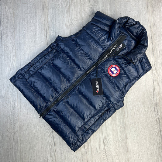 Canada Goose Men’s Navy Crofton Down Vest Gilet - Medium