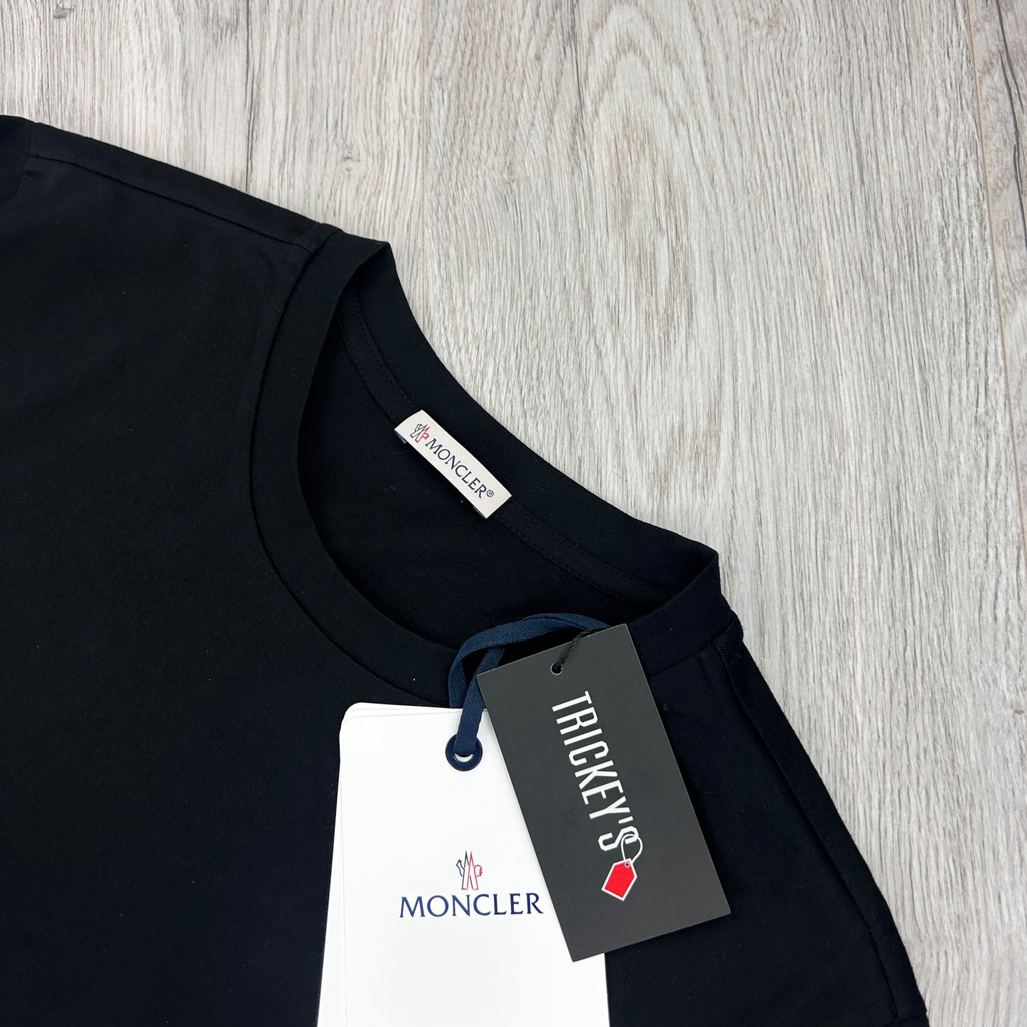 Moncler Men’s Black T-shirt With Arm Badge