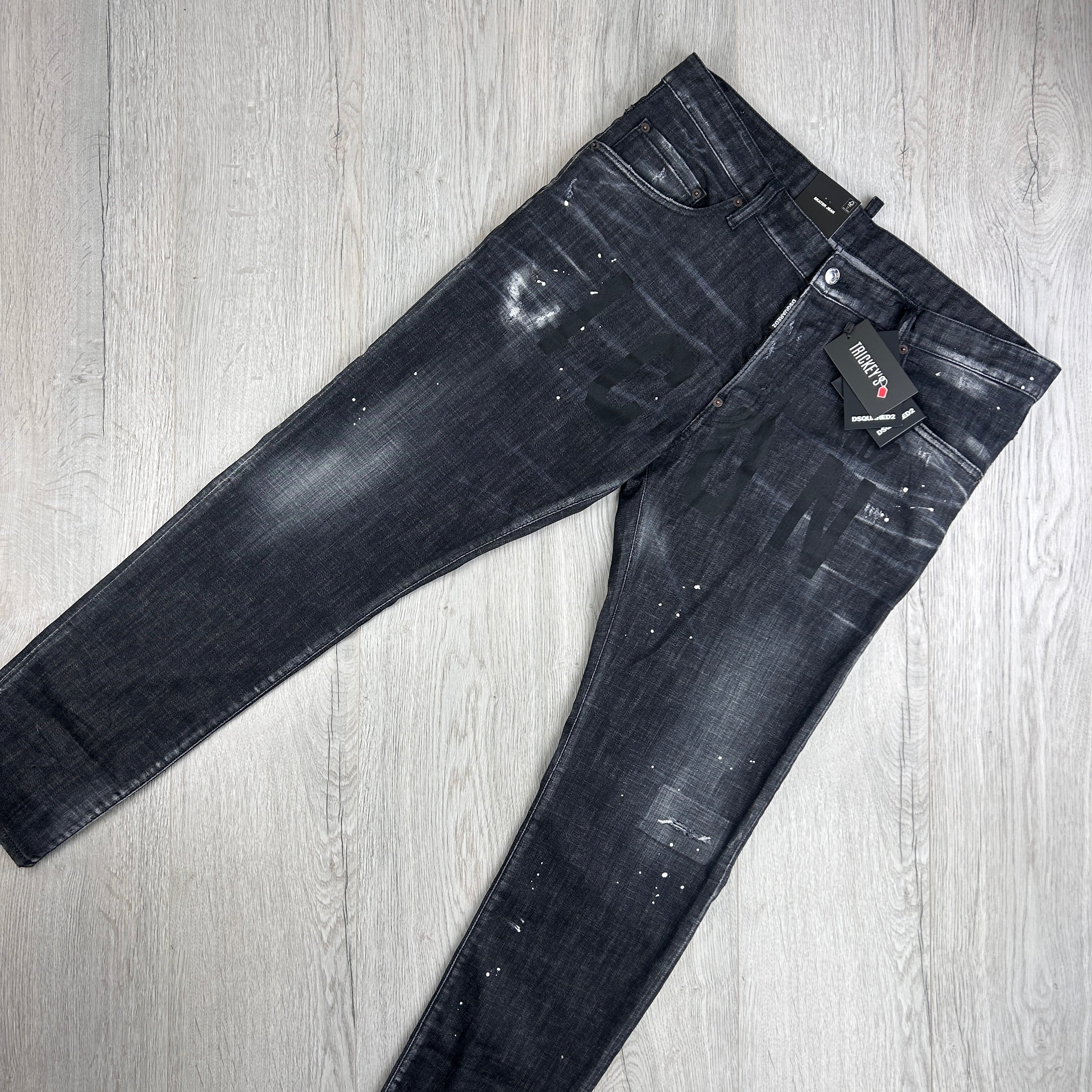 Black dsquared jeans best sale