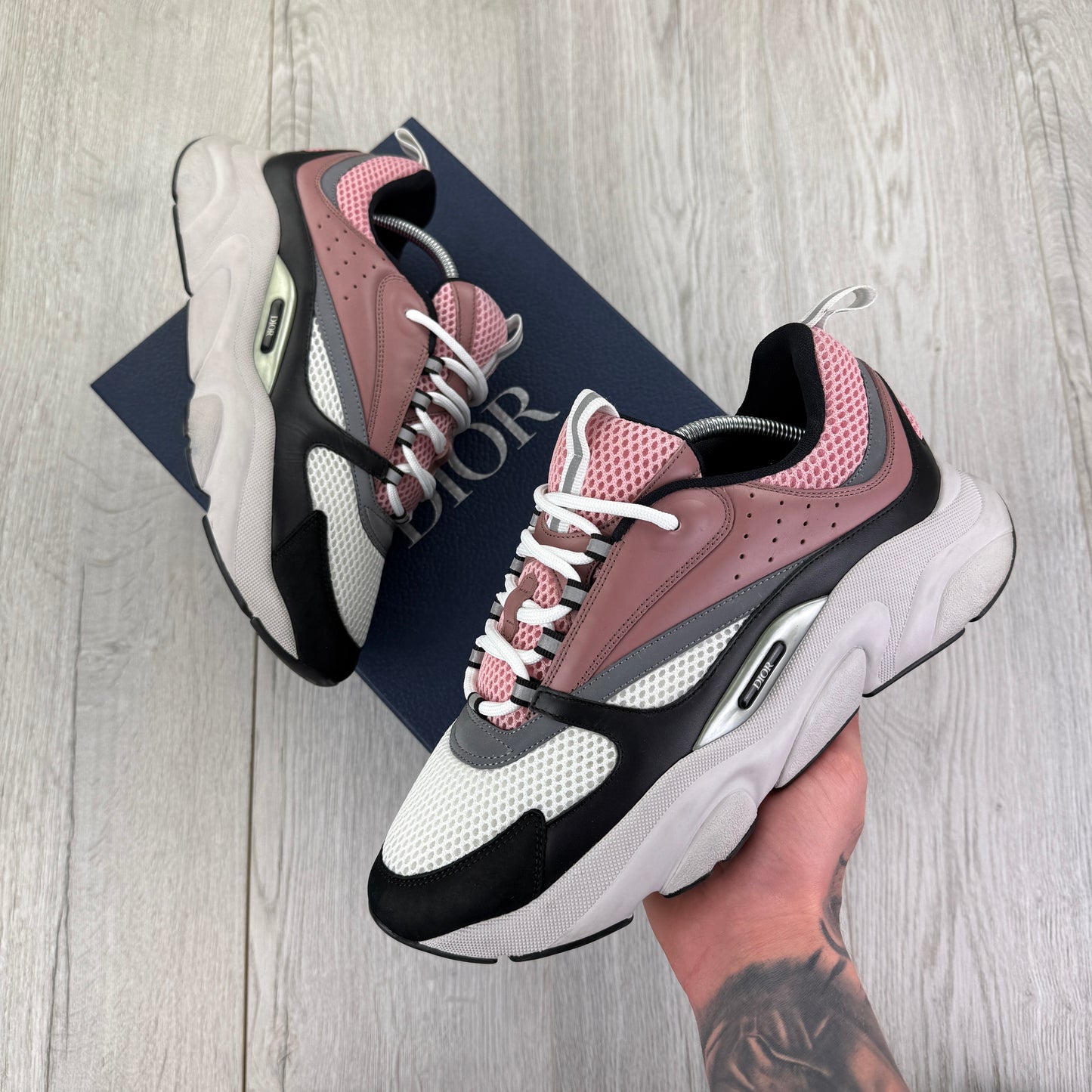 Dior B22 Men’s Pink & Grey Runners - 43 (Fit Uk 8/8.5)