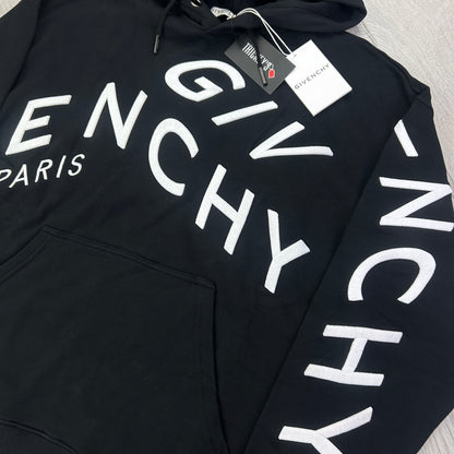 Givenchy Men’s Black Pullover Hoodie Embroidered Logo