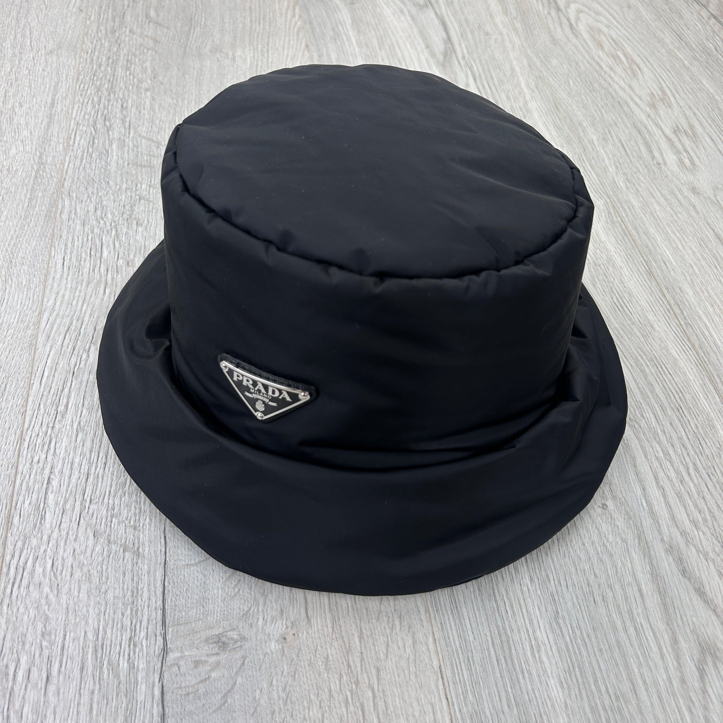 Prada Men’s Black Nylon Padded Bucket Hat